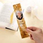 Personalized Multicolor Photo Bookmark with Tassel Funeral Memorial Keepsake Gift for Family