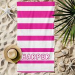 Henkilökohtainen ylimitoitettu ylisuuri Nopea kuivaus Classic Stripe Beach Towel nimellä Summer Travel Essentials Syntymäpäivälahja naisille miehille
