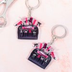 Personalized 3D Scissor Hairdryer Hair Kit Design Acrylic Keychain with Name Birthday Christmas Appreciation Gift for Hairstylist