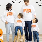 Personalized Halloween Bat Spooky Adult Kid Sweatshirt T-shirt Hoodie with Name Halloween Gift for Family
