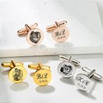 Boutons de manchette personnalisés en forme de crâne de sucre mexicain, avec initiales gravées et date du jour des morts Cadeau de mariage pour le mar
