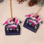 Personalized 3D Scissor Hairdryer Hair Kit Design Acrylic Ornament with Name Birthday Christmas Appreciation Gift for Hairstylist