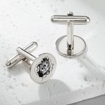 Boutons de manchette personnalisés en forme de crâne de sucre mexicain, avec initiales gravées et date du jour des morts Cadeau de mariage pour le mar
