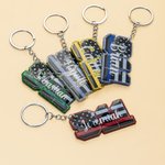 Personalized Multicolor Acrylic 911 Line Glitter Keychain with Name Appreciation Week Birthday Gift for First Responder Firefighter Dispatcher