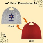 Personalised Cute Butterfly Heart Lighting Design Superhero Kid Cape with Name and Initial Halloween Costume Party Dress Up Gift for Boys Girls