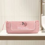 Personalized Birth Flower Portable Heating Rod Storage Bag with Name Insulation Belt Travel Accessories Birthday Gift for Women