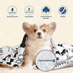 Personalized Cute Paw Bone Soft Pet Throw Blanket with Name Birthday Christmas Gift for Cat Dog Pet Lovers