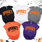 Personalized Halloween Bat Spooky Adult Kid Sweatshirt T-shirt Hoodie with Name Halloween Gift for Family
