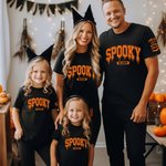 Personalized Halloween Bat Spooky Adult Kid Sweatshirt T-shirt Hoodie with Name Halloween Gift for Family