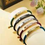 Alerta Médica de Emergencia Personalizada Star of Life Pulsera de Cuerda Ajustable con Texto Grabado Regalo de Primeros Auxilios para Hombre Mujer