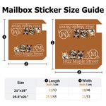 Personalized Multicolor Cartoon Dog Cat Magnetic Mailbox Cover Sticker with Initial and Address Garden Outdoor Decor Housewarming Gift for Pet Lovers
