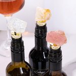 Bouchon de Bouteille en Cristal Personnalisé avec Nom Cadeau Mariage Fête pour Amateur de Vin Whisky et Champagne