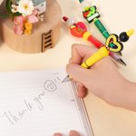 Personalized Pencil Apple Design Breaded Pen Keychain Set with Name Teacher Appreciation Back to School Gift for Teacher 7