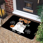 Henkilökohtainen monivärinen Booey Bat Pumpkin 1 - 6 Dog Ghosts Design Liukumaton ovimatto nimellä Halloween Home Decor Lahja perheelle