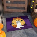Henkilökohtainen monivärinen Booey Bat Pumpkin 1 - 6 Dog Ghosts Design Liukumaton ovimatto nimellä Halloween Home Decor Lahja perheelle