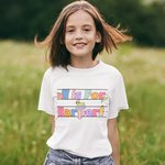 Personalized Cute Alphabet 100% Cotton Kid T-Shirt with Initial and Name First Day of School Outfit Back to School Gift for Boys Girls