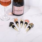 Bouchon de Bouteille en Cristal Personnalisé avec Nom Cadeau Mariage Fête pour Amateur de Vin Whisky et Champagne