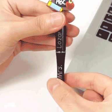 Personalized Pencil Apple Design Breaded Pen Keychain Set with Name Teacher Appreciation Back to School Gift for Teacher 9