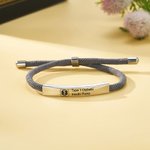 Alerta Médica de Emergencia Personalizada Star of Life Pulsera de Cuerda Ajustable con Texto Grabado Regalo de Primeros Auxilios para Hombre Mujer