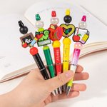 Personalized Pencil Apple Design Breaded Pen Keychain Set with Name Teacher Appreciation Back to School Gift for Teacher 2