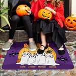 Henkilökohtainen monivärinen Booey Bat Pumpkin 1 - 6 Dog Ghosts Design Liukumaton ovimatto nimellä Halloween Home Decor Lahja perheelle