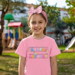 Personalized Cute Alphabet 100% Cotton Kid T-Shirt with Initial and Name First Day of School Outfit Back to School Gift for Boys Girls