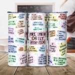 Vaso personalizado de 20oz con texto y pajita Regalo de agradecimiento y ánimo para el profesor