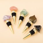 Bouchon de Bouteille en Cristal Personnalisé avec Nom Cadeau Mariage Fête pour Amateur de Vin Whisky et Champagne