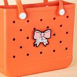 Personalisierte 3D Effekt Cheer Bow Tasche Charm Button mit Namen Zubehör für Bogg Team Cheering Geschenk für Frauen Mädchen Cheerleader