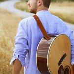 Courroie de guitare en cuir ajustable avec nom Cadeau d'anniversaire pour joueur de guitare