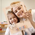 Personalized Wooden Removable Tag First Last Day of Photo Prop Frame Classroom Decor Party Supplies Back to School Graduation Gift for Teacher