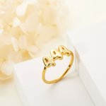 Spersonalizowany numer anioła Pozytywne znaczenie 3D Bubble Letter Ring Dainty Biżuteria Urodziny Rocznica Wdzięczność Prezent dla kobiet Dziewczyny