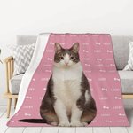 Couverture Douce Personnalisée avec Nom et Photo d'Animal de Compagnie Cadeau d'Anniversaire pour Amoureux de Chien Chat