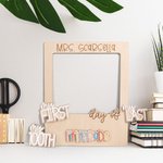 Personalized Wooden Removable Tag First Last Day of Photo Prop Frame Classroom Decor Party Supplies Back to School Graduation Gift for Teacher