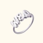 Personalized Bubble 1-6 3D Letter Ring Dainty Jewelry Birthday Mother's Day Anniversary Gift for Her
