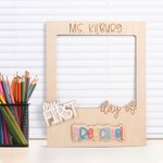 Personalized Wooden Removable Tag First Last Day of Photo Prop Frame Classroom Decor Party Supplies Back to School Graduation Gift for Teacher