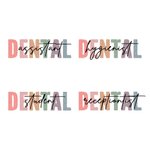 Personalisierte Dental niedlichen Zähne 40oz Name Becher mit Deckel Strohhalm und Griff Graduierung Anerkennung Geschenk für zahnärztliches Personal S