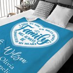 Personalized Family Will Always Be Connected By Heart Family Blanket with 1-24 Names Soft and Warm Birthday Housewarming Gift for Family