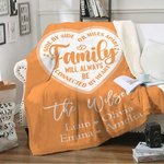Personalized Family Will Always Be Connected By Heart Family Blanket with 1-24 Names Soft and Warm Birthday Housewarming Gift for Family