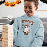 Spersonalizowana upiorna bluza z kapturem dla dzieci i dorosłych z imionami od 1 do 10 na Halloween, Święto Dziękczynienia i prezent dla rodziny
