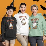 Spersonalizowana upiorna bluza z kapturem dla dzieci i dorosłych z imionami od 1 do 10 na Halloween, Święto Dziękczynienia i prezent dla rodziny