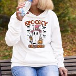 Spersonalizowana upiorna bluza z kapturem dla dzieci i dorosłych z imionami od 1 do 10 na Halloween, Święto Dziękczynienia i prezent dla rodziny