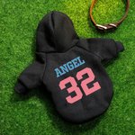 Personalizzato Multicolore Nome Numero Caldo Morbido Cane Maglia con Cappuccio per Tutte le Razze Carino Pet Gioco Giorno Festa Costume Festival Compl