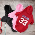 Personalizzato Multicolore Nome Numero Caldo Morbido Cane Maglia con Cappuccio per Tutte le Razze Carino Pet Gioco Giorno Festa Costume Festival Compl