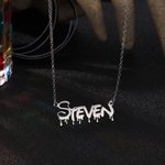 Personalised Gothic Old English Dripping Font Name Necklace Punk Jewellery Halloween Gift for Women Men