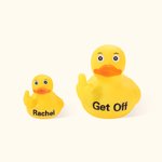 Personalized Double Middle Finger Duck with Text Desktop Decoration Interesting Car Accessory Gift for Friend Colleague