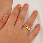 Personalized Bubble 1-6 3D Letter Ring Dainty Jewelry Birthday Mother's Day Anniversary Gift for Her