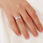 Personalized Bubble 1-6 3D Letter Ring Dainty Jewelry Birthday Mother's Day Anniversary Gift for Her