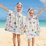 Gepersonaliseerde Zonnebril Kasteel Slippers Zachte Sneldrogende Zomer Kaap Strandlaken Met Naam Vakantie Strand Accessoires Kinderen Cadeau
