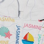 Gepersonaliseerde Zonnebril Kasteel Slippers Zachte Sneldrogende Zomer Kaap Strandlaken Met Naam Vakantie Strand Accessoires Kinderen Cadeau